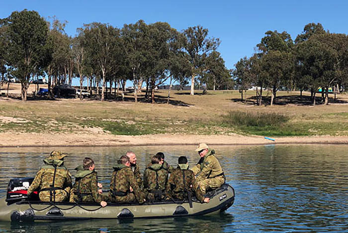 Army cadets boating during AFX